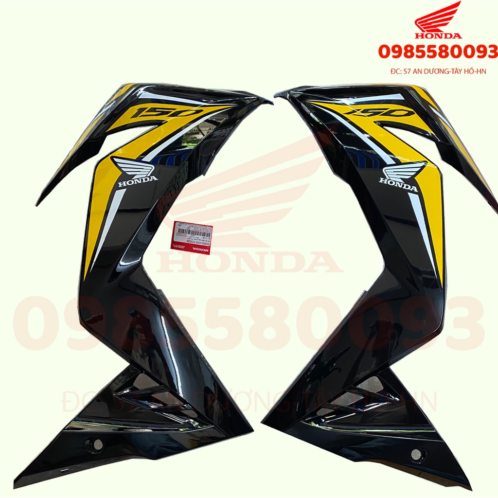 Nhựa cánh yêm xe winner v1, yếm xe màu vàng đen 2018 hàng chính hãng honda