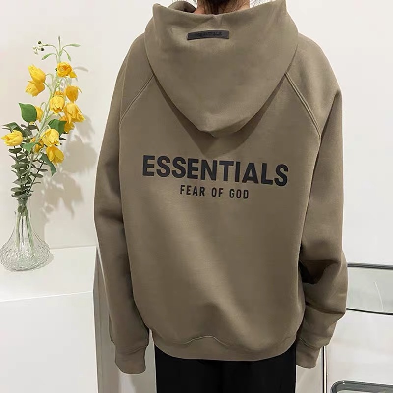 Áo hoodie FEAR OF GOD FOG ESSENTIALS SS21 cao cấp, Áo khoác nỉ form rộng ESSENTIALS silicon chất liệu nỉ bông oversize