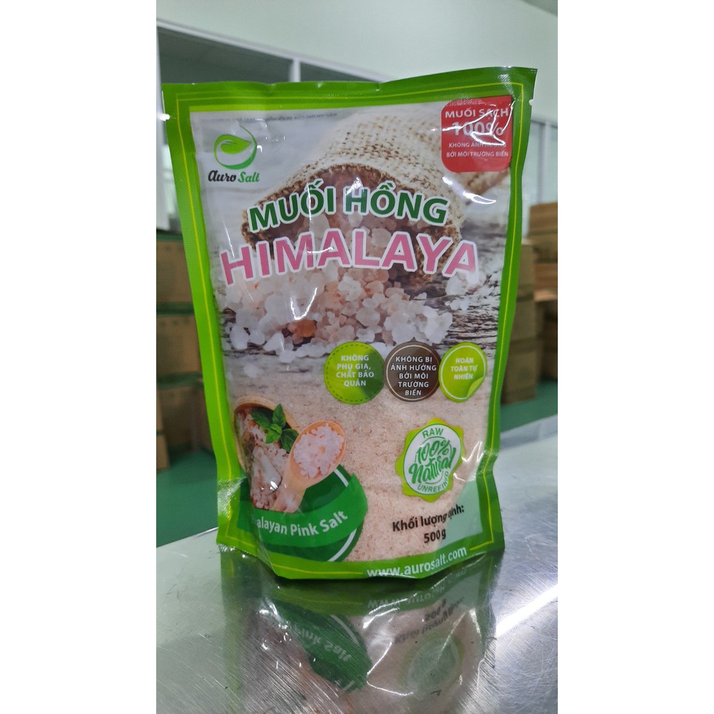 Muối hồng Himalaya nguyên chất dùng nấu ăn dạng mịn túi 500g (bao bì mới)