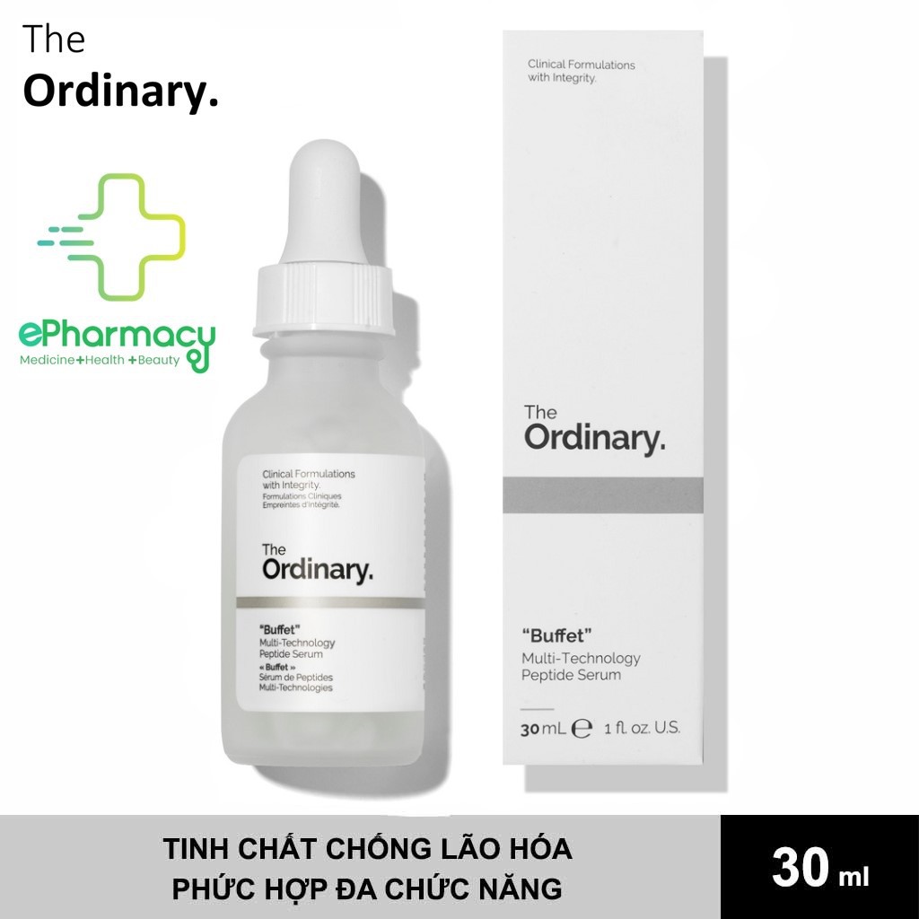 The Ordinary Buffet Tinh chất chống lão hóa, cấp ẩm, phục hồi & tái tạo da Multi-Technology Peptide Serum 30ML