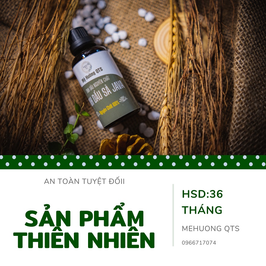 Tinh dầu sả Java nguyên chất nhà nấu đuổi muỗi,đuổi ruồi, côn trùng khử mùi Mệ Hường Quảng Trị 10ml, 50ml
