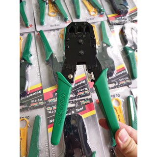 Kìm Bấm Đầu Dây Mạng Đa Năng Xanh - Kìm Bấm Hạt Mạng RJ 45 Cao Cấp
