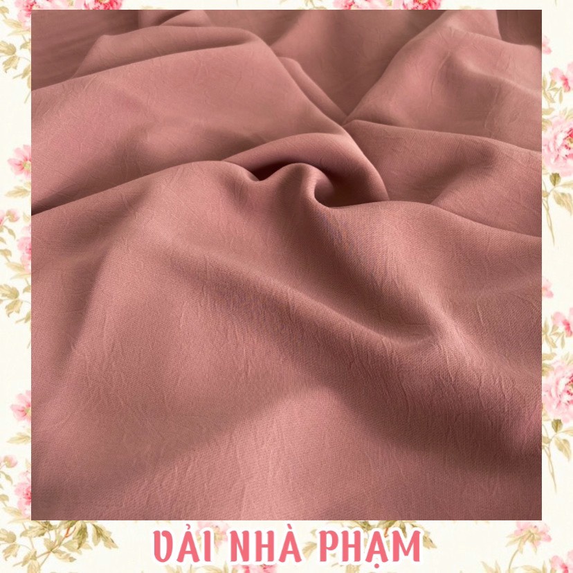 LỤA TẰM Ý DẬP GÃY MÀU HỒNG RUỐC ĐẬM - KHỔ 1.5M - VẢI NHÀ PHẠM