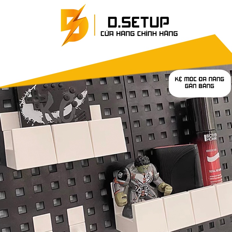 Kệ móc đa năng gắn bảng treo tường pegboard - Móc gắn bảng pegboard treo tường Fun Grid