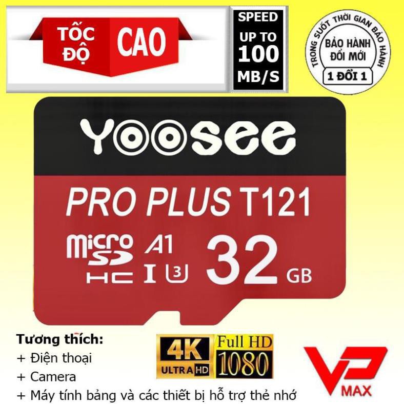 Thẻ nhớ Yoosee 64GB 32GB 16GB  tốc độ 100Mb/s