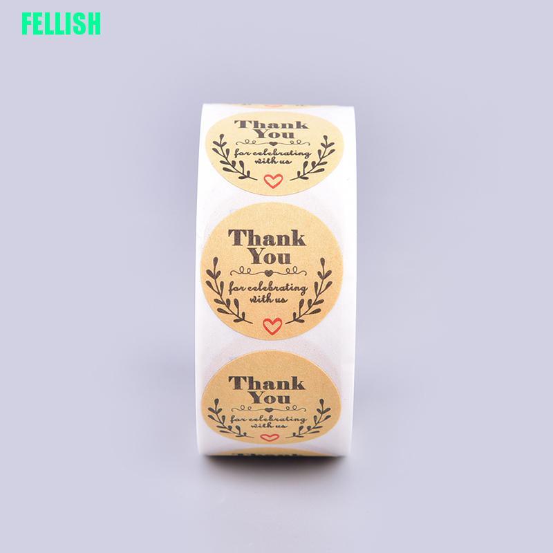 Cuộn 500 Hình Dán Chữ Thank You Dùng Để Trang Trí