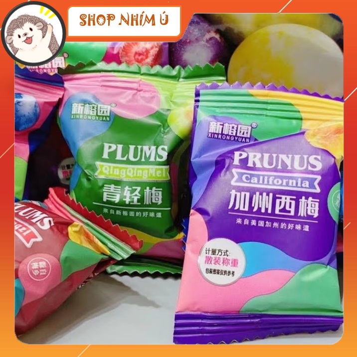 Gói ô mai ăn vặt mix 5 vị XINRONGYUAN 408g (hình cô gái)