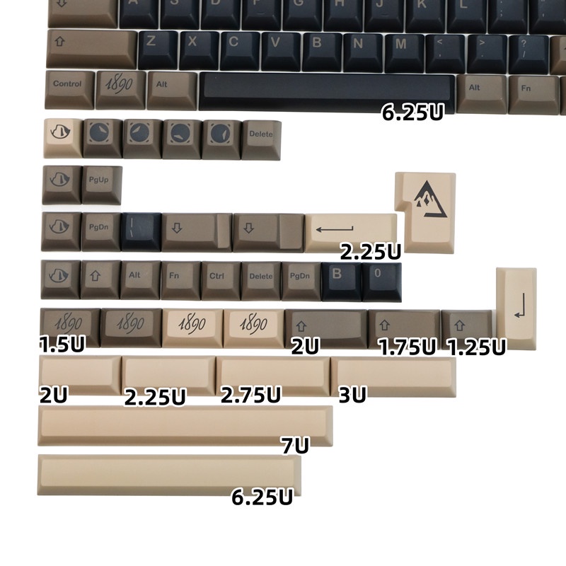 Nút Bàn Phím Cơ Keycap GMK Boulder KCA Profile PBT Dye Sub Nhuộm Màu Cho Bàn Phím Cơ