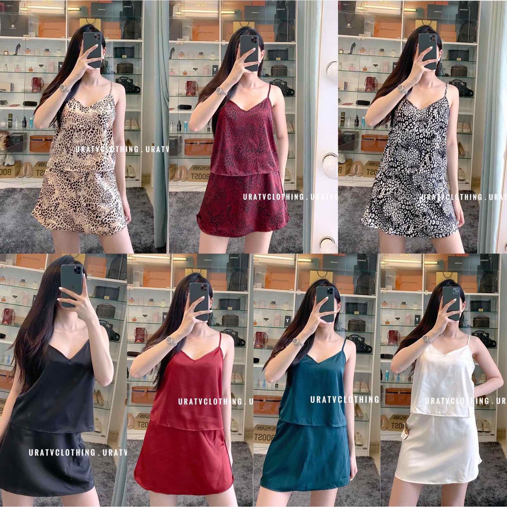 [FREESHIP - ẢNH CHÍNH CHỦ] Set lụa áo dây + chân váy F21