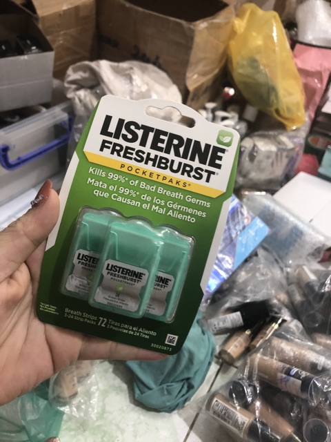 Miếng ngậm thơm miệng Listerine pocketpasla