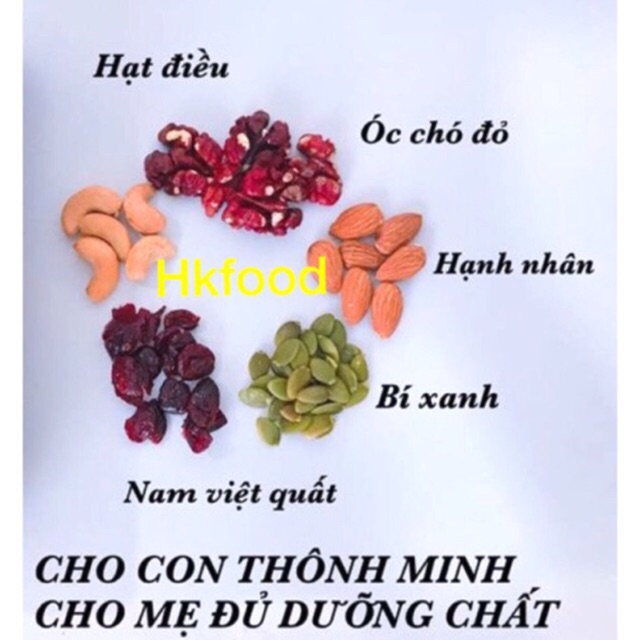 Mix Nhân óc đỏ- các loại hạt dinh dưỡng cao cấp 500g | BigBuy360 - bigbuy360.vn