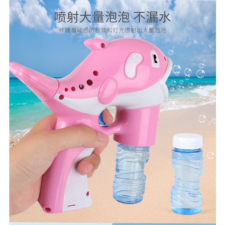 Súng Hình Cá Heo Bắn Bong Bóng Cho Bé