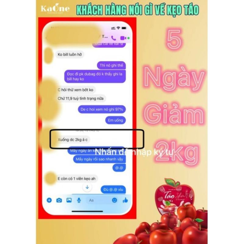 Kẹo Táo Giảm Cân Kaone chính hãng 100%