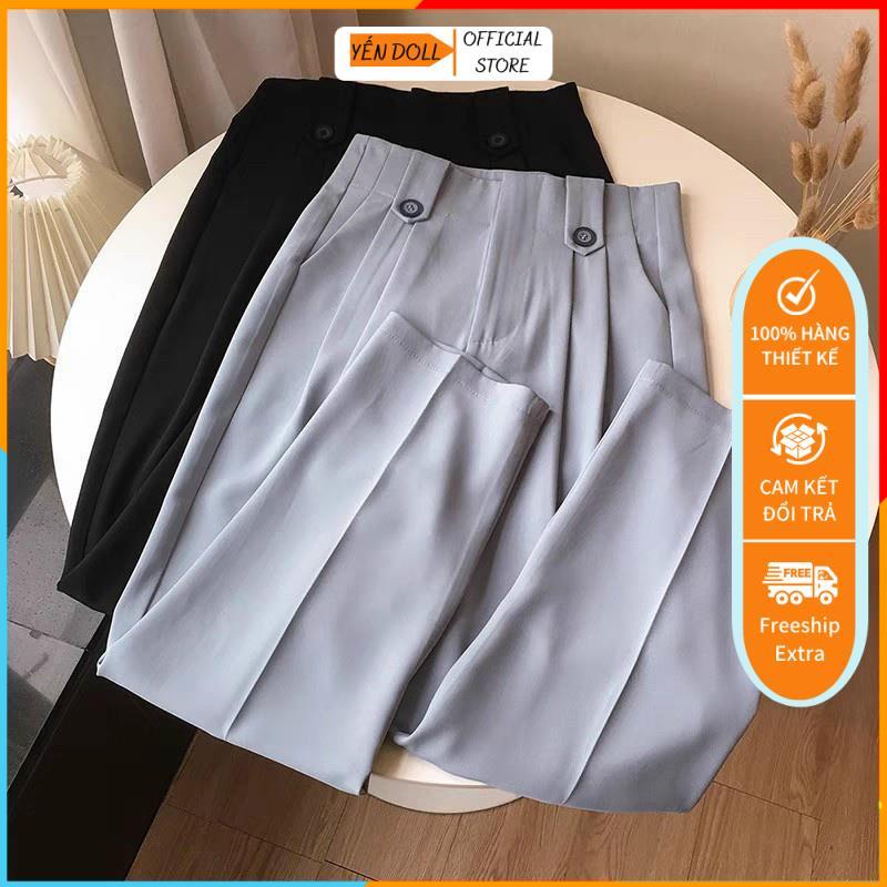 Quần baggy nữ lưng cao đai đỉa bản to vải tuyết mưa cao cấp dày dặn sang xịn mịn - MB887 MALADE