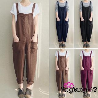 Jumpsuit Không Tay Quần Dài Ống Rộng Thời Trang Cho Nữ