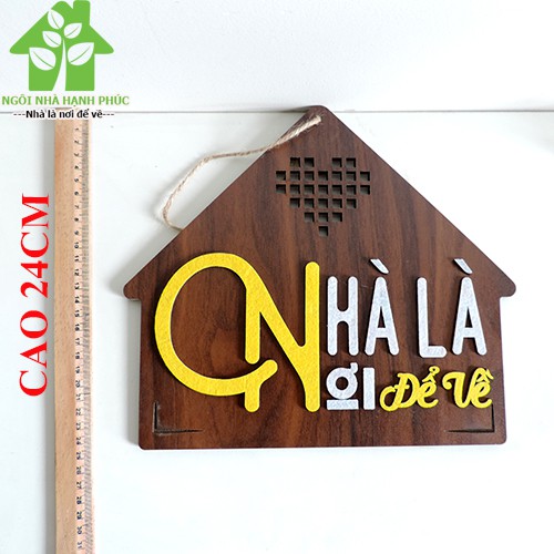 Bảng gỗ decor trang trí nhà cửa Mẫu BM_074 NHÀ LÀ NƠI ĐỂ VỀ