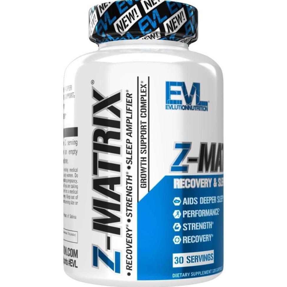 ZMA Viên Magie Kẽm Vitamin B Hãng EVL Giúp Giảm Stress Tăng Cơ Tăng Miễn Dịch Z MATRIX Tăng Testosterone Giúp Ngủ Ngon
