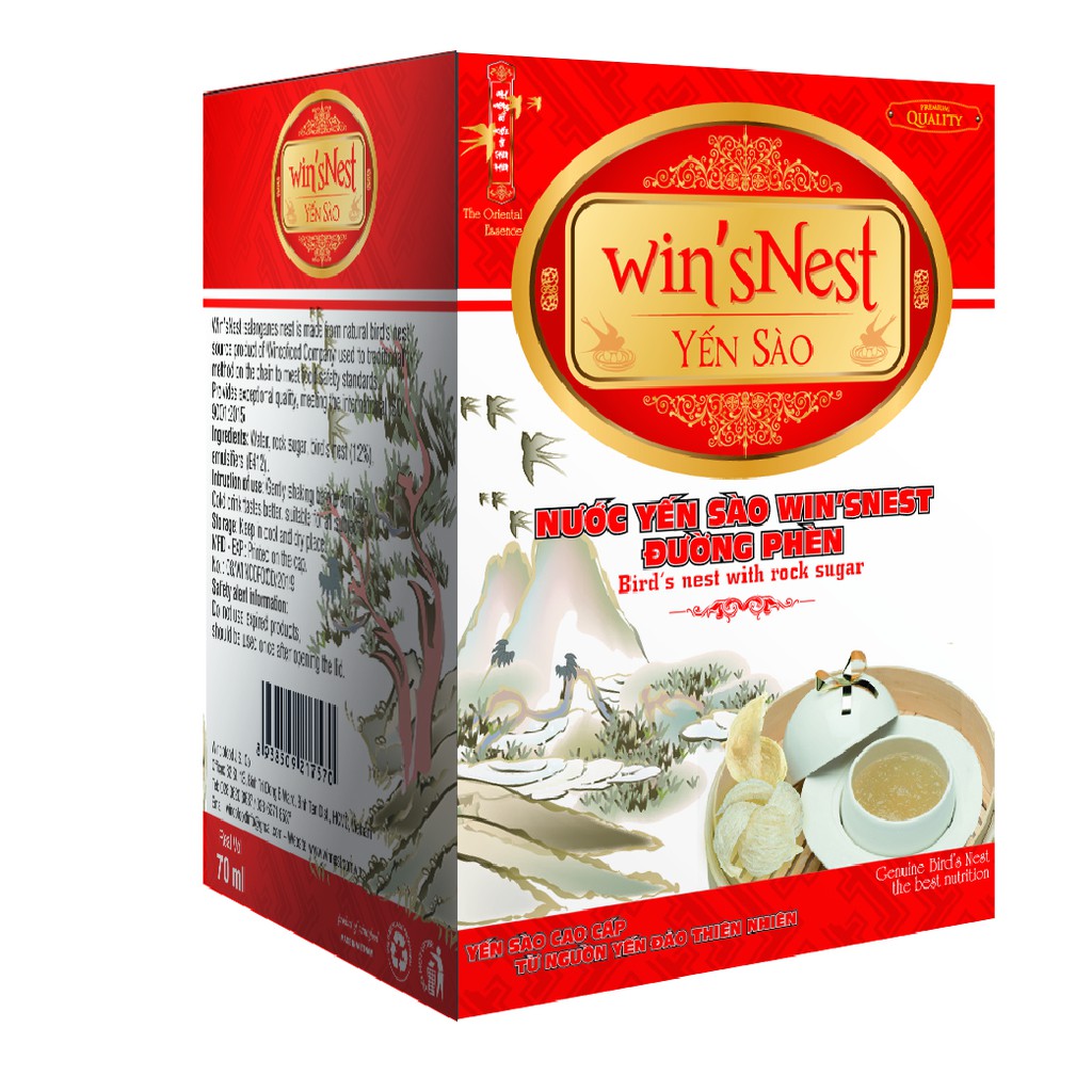 Combo 10 Lọ Nước Yến Sào win'sNest Đường Phèn 12% (70 ml/ Lọ)