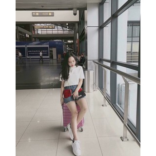 Giày Sneaker ALEXANDER MQUEEN trắng gót đen