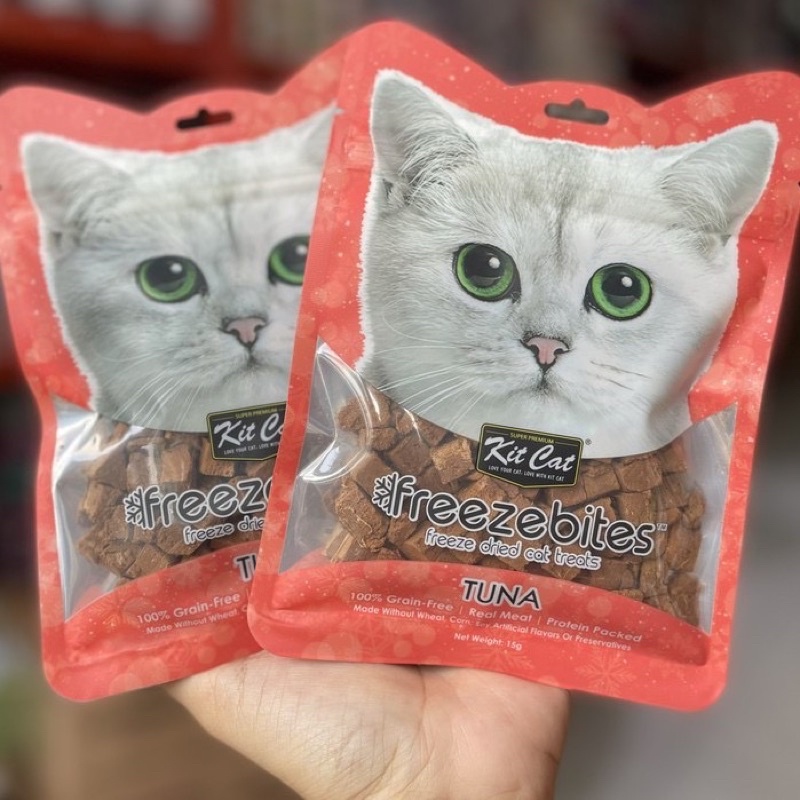 Snack thưởng sấy lạnh Cao cấp KITCAT FREEZE BITES GÓI cho mèo 15gr