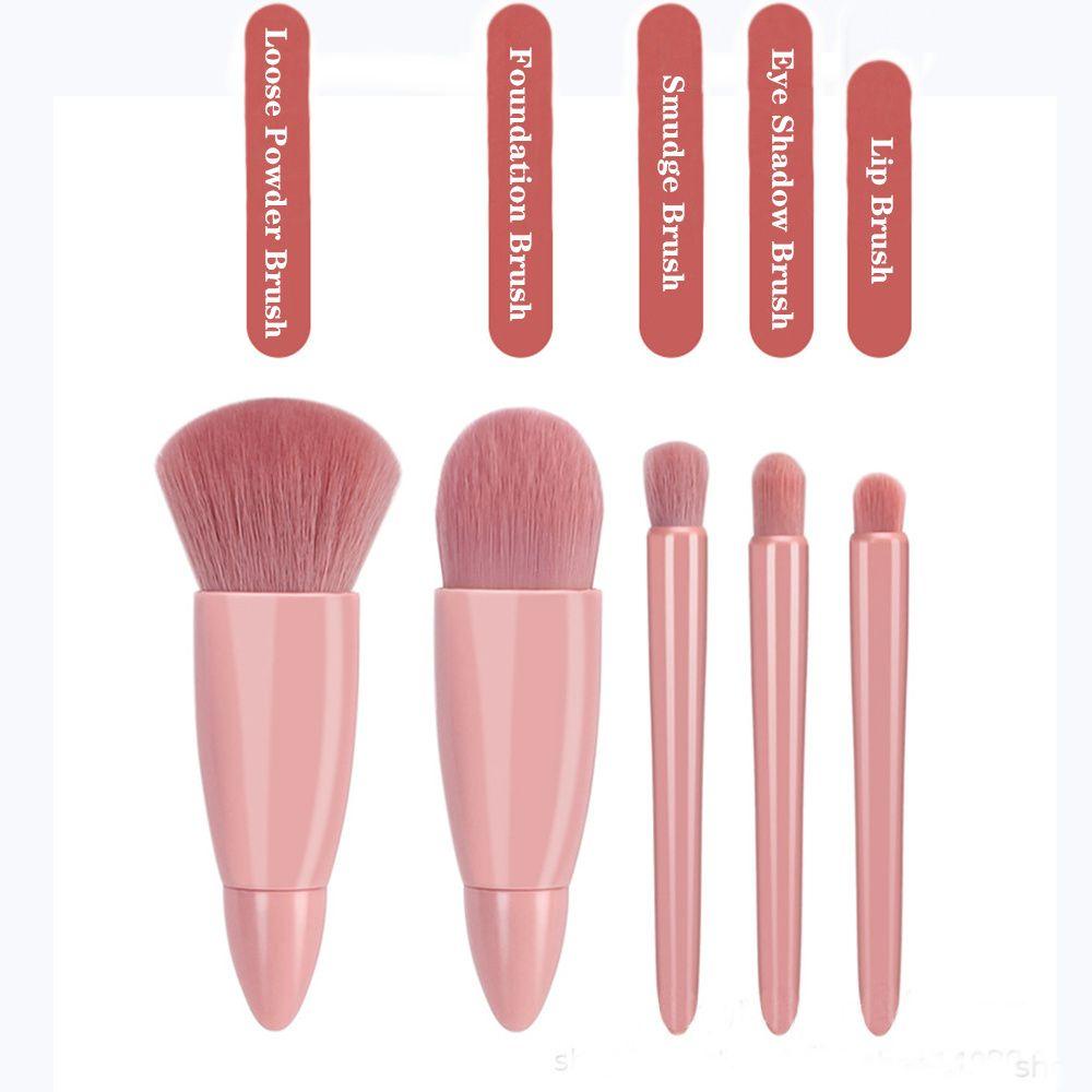 CACTU Bộ Cọ Trang Điểm Có Gương Thiết Kế Nhỏ Gọn Tiện Dụng