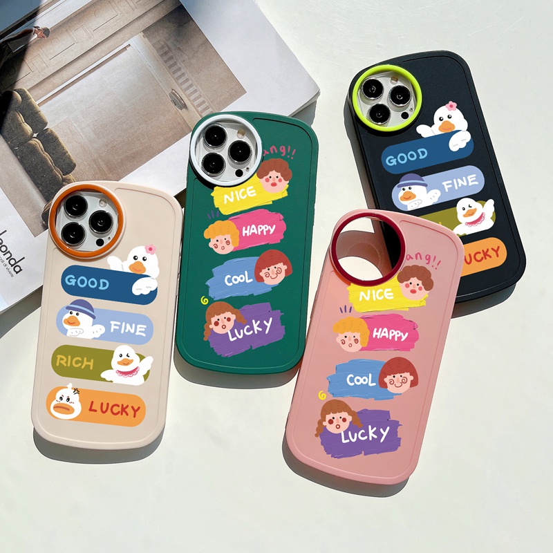 SUNTAIHO Ốp lưng iphone Ốp điện thoại mềm chống sốc in hình vịt hoạt hình thích hợp cho iPhone 11 12 13 promax X xr XS max 7 8 Plus