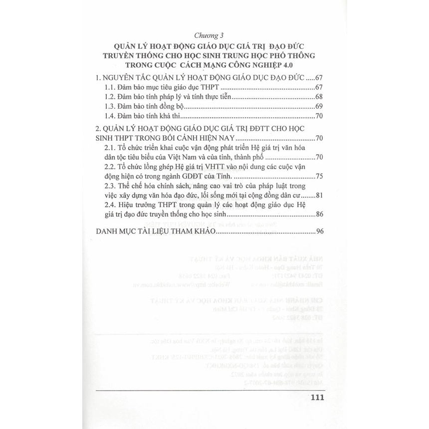 Sách - Quản Lý Hoạt Động Giáo Dục Giá Trị Truyền Thống Cho Học Sinh Trung Học Phổ Thông Trong Cuộc Cách Mạng 4.0