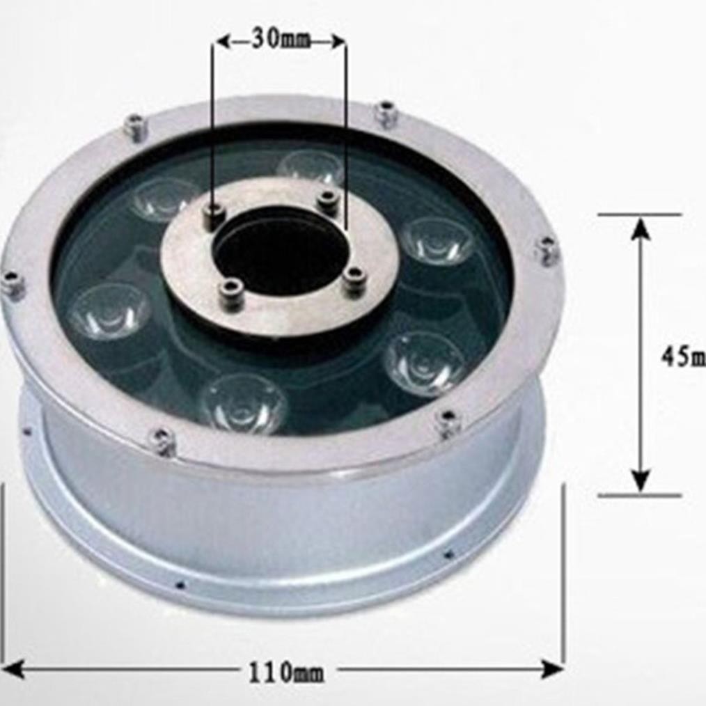Đèn LED âm nước dạng bánh xe 6W đổi màu 12VAC - Đèn âm nước có lỗ 6w