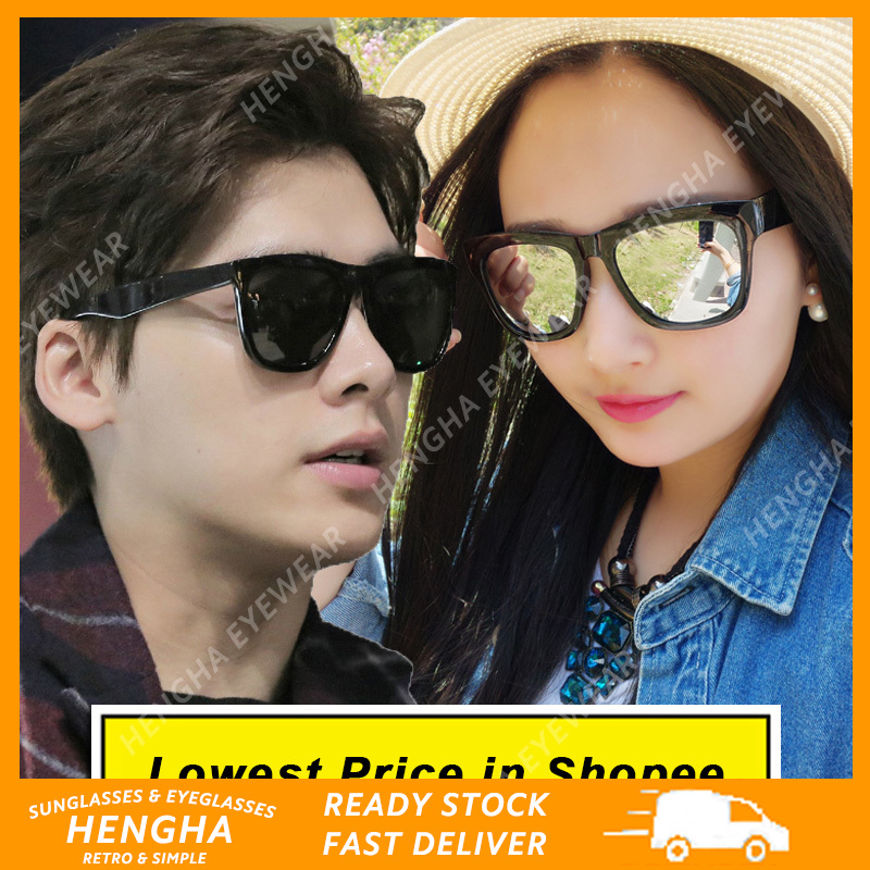 Kính mát gọng vuông thời trang Hàn Quốc sành điệu cho nam nữ