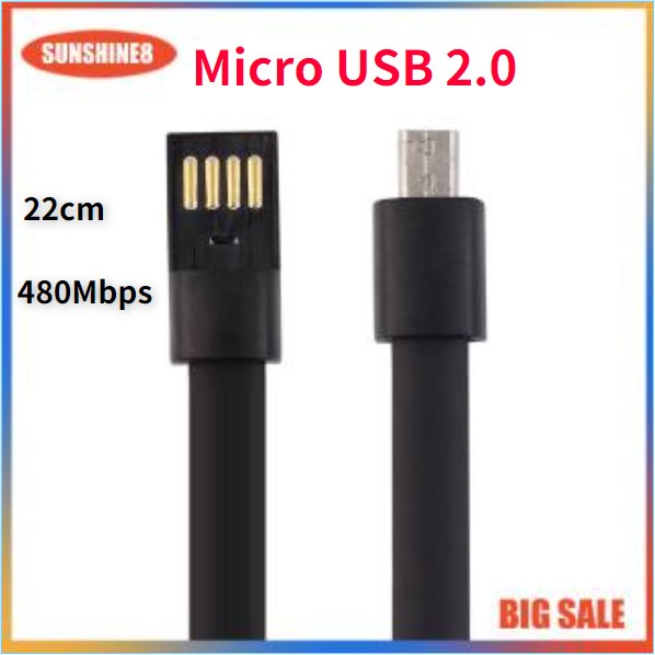 Cáp sạc flash Cáp sạc truyền dữ liệu Vòng đeo tay Micro Usb 2.0 cho Android Đầu Chống Gãy Gập -Siêu Bền
