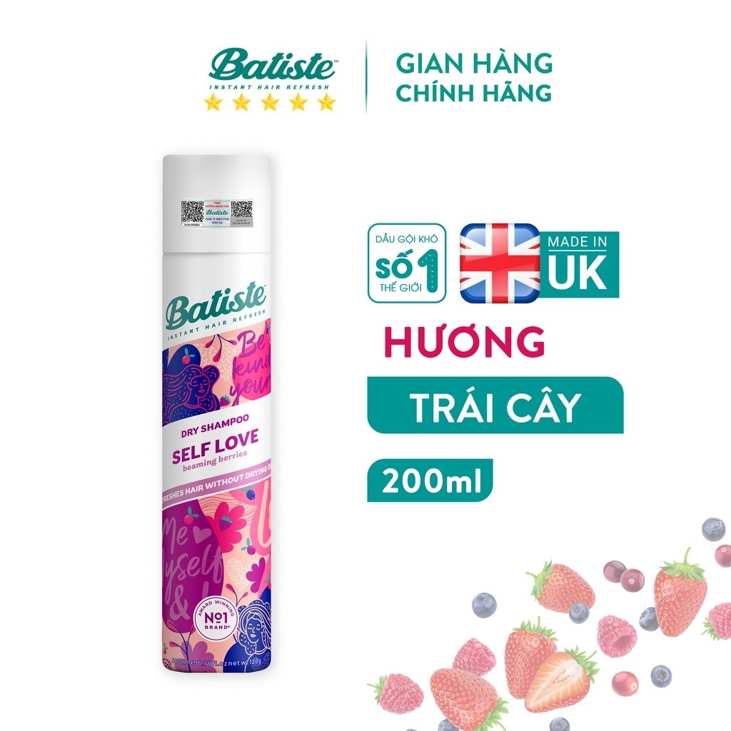 Dầu gội khô Batiste Dry Shampoo 200ml