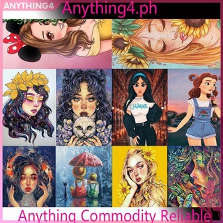 Tranh đính đá tự hoàn thành với họa tiết hình cô gái