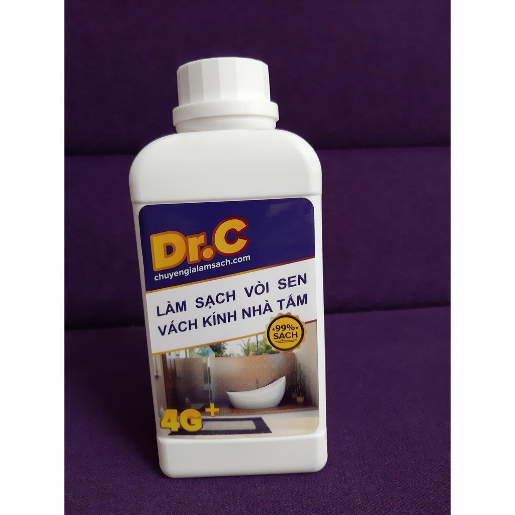 Dung Dich Tẩy Cặn Canxi, Làm Sạch vòi sen Inox, Cabin, vách kính nhà tắm Dr.C CHÍNH HÃNG (Chai 300ml)- Phukientuiloc.com