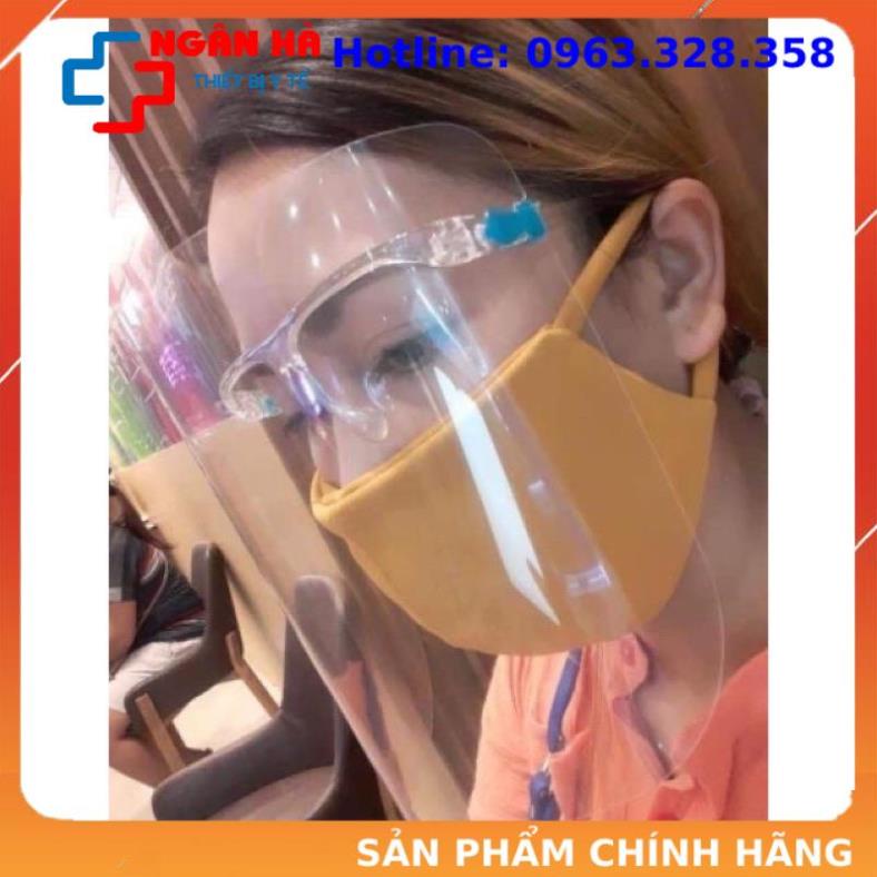 Kính chắn giọt bắn che hết mặt face shield chống giọt bắn tiện dụng