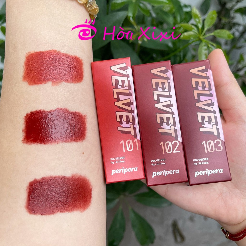 (Sẵn màu mới 101,102,103) Son kem lì Peripera Peri's Ink Velvet