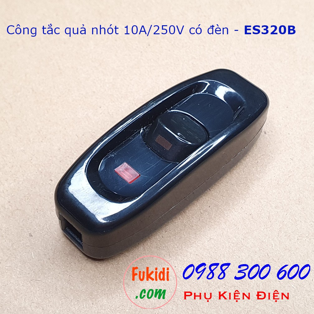 Công tắc treo dây, công tắc quả nhót, 10A 250V có đèn báo ES320