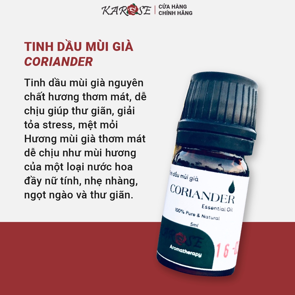 (DATE MỚI NHẤT, 5ml) Tinh dầu mùi già nguyên chất hương thơm mát, dễ chịu giúp thư giãn, giải tỏa stress, mệt mỏi