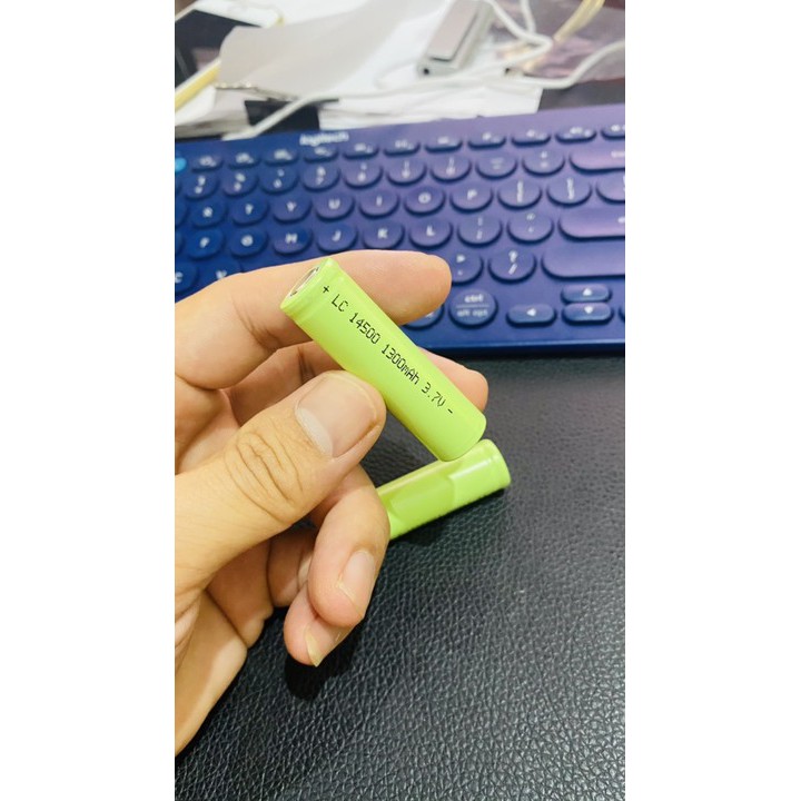 [1300 mAh] Pin Lithium 14500 3.7V Chạy Quạt, Đèn Pin, Đồ Chơi