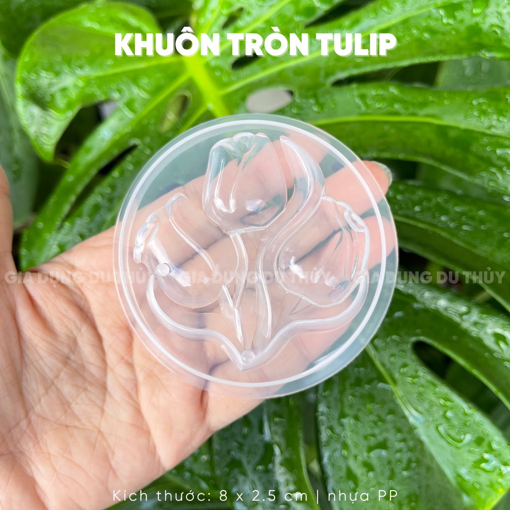 Khuôn rau câu 3d hình tròn nhỏ với nhiều kiểu dáng, nhựa chính phẩm an toàn, dễ đóng khuôn của gia dụng Du Thủy