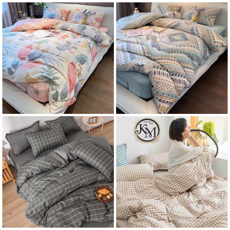 [SALE] Chăn Cotton, Bộ Chăn Ga Gối Cotton Poly Hàng Nhập Chất Lượng Cao