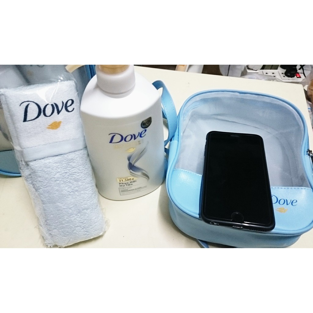 Dầu gội Dove Liệu pháp tinh dầu dưỡng - 650gr & Tặng Túi Quải - Khăn Mặt
