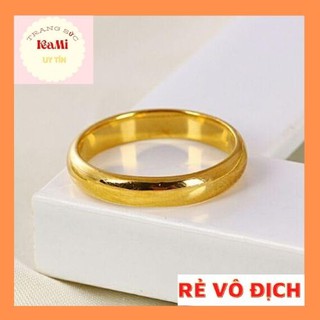 Nhẫn cưới trơn 2 chỉ mạ vàng ( hàng Thái Lan )