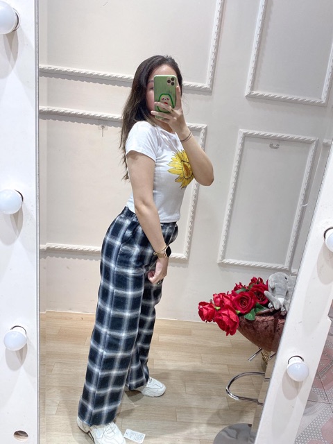 Quần kẻ karo xuông HSU1