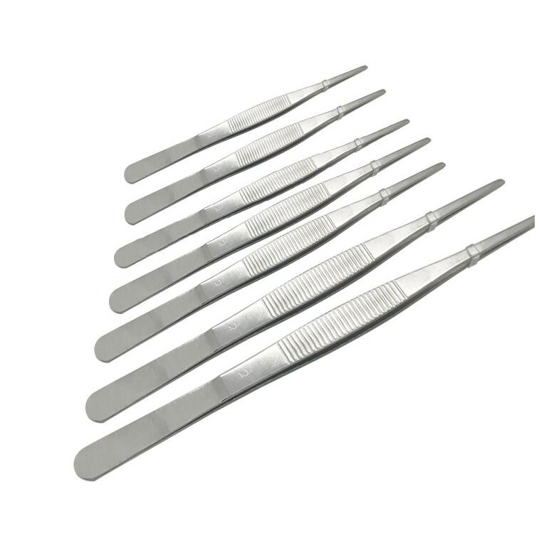 Nhíp thẳng y tế đầu tù đủ kích thước 12, 14,16,18cm