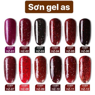 Sơn gel as tone nhũ đỏ - hz