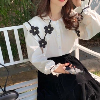 Sơ mi cổ hoa tiểu thư
