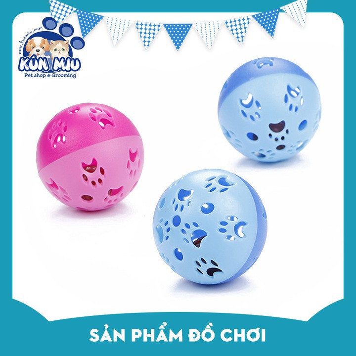 Đồ chơi Bóng chuông nhựa Kún Miu cho chó mèo đường kính 5cm