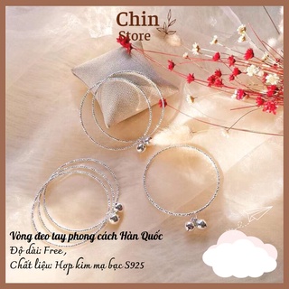 Vòng tay lắc tay nữ mạ bạc phong cách Hàn Quốc thiết kế cao cấp
