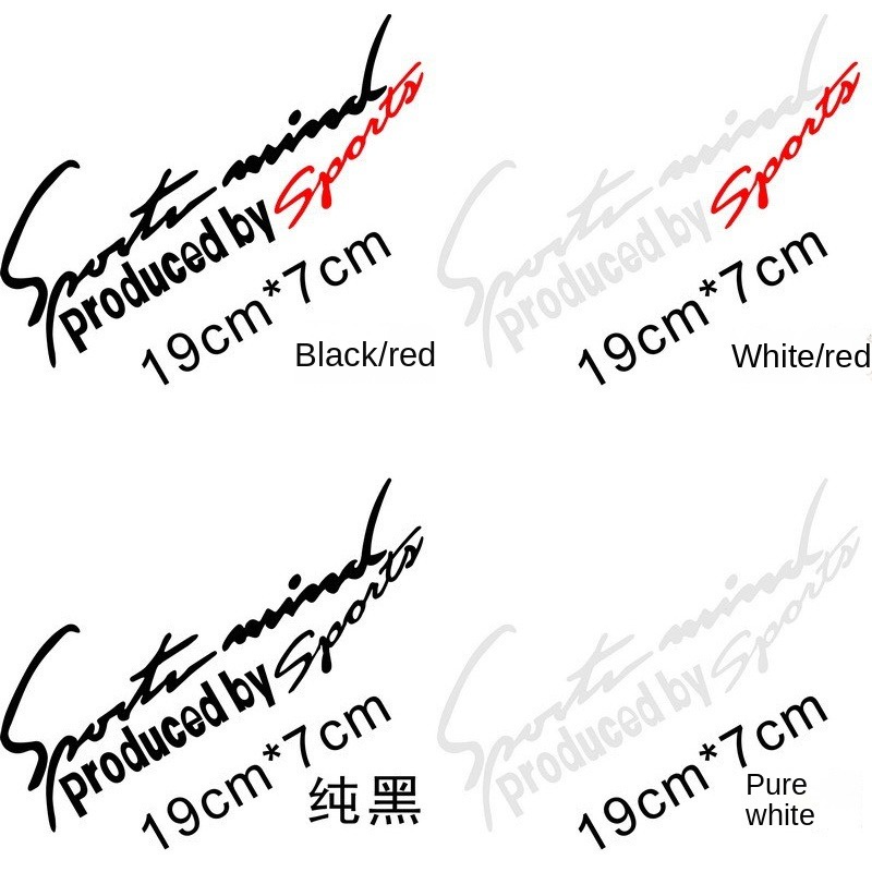 Set 2 Miếng Dán Phản Quang In Logo Thể Thao Trang Trí Xe Hơi Xe Máy