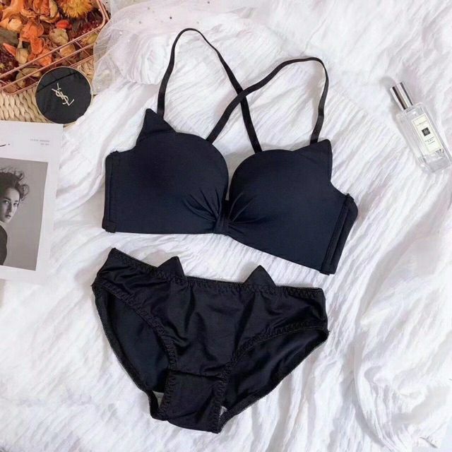 Bộ đồ lót su mèo không gọng đệm 2,5cm mềm mại | WebRaoVat - webraovat.net.vn